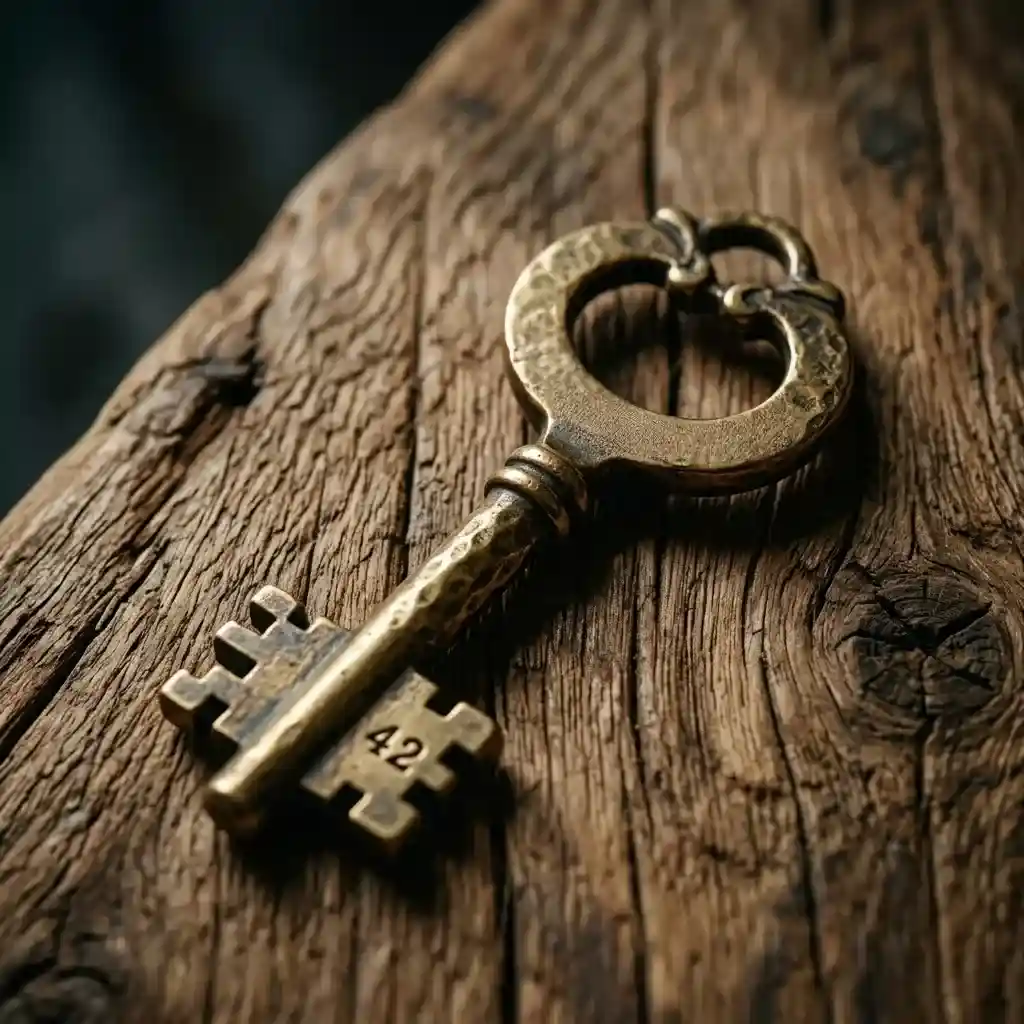 SILENS — brass key, welcome detail