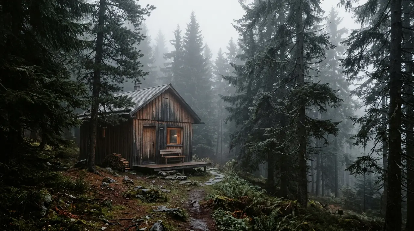 The Hideaway — modern wooden cabin at 2,000m